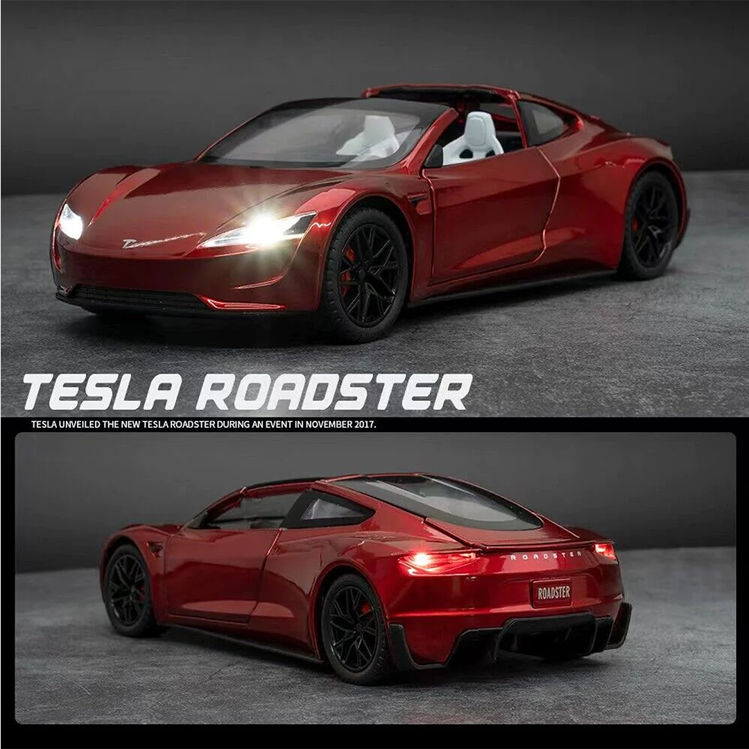 Tesla Roadster Diecast Model Car 124 scale
